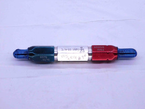 1/4 20 UNRC 3B THREAD PLUG GAGE .25 .250 .2500 GO NO GO P.D.'S = .2175 & .2211 - DW38646SLW
