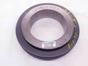 CERTIFIED 3.6708 CL X MASTER PLAIN BORE RING GAGE 3.6719 -.0011 OVERSIZE 3 43/64