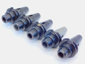 5pc LOT OF CAT40 MORSE TAPER #2 TOOL HOLDERS 2 1/4" PROJECTION MT2 MT#2 - NS4181LVR