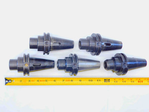 5pc LOT OF CAT40 MORSE TAPER #2 TOOL HOLDERS 2 1/4" PROJECTION MT2 MT#2 - NS4181LVR