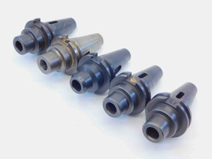 5pc LOT OF CAT40 MORSE TAPER #2 TOOL HOLDER 2 1/4 PROJECTION MT#2 ADAPTER - NS4181LVR