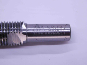 M14 X 1.5 6H METRIC EXTRA LONG THREAD PLUG GAGE 14 GO ONLY P.D. = 13.026 - DW38697SLW
