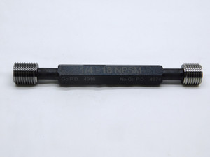 NEW 1/4 18 NPSM PIPE THREAD PLUG GAGE .25 GO NO GO P.D.'S = .4916 & .4974 2B - DW38731MSAF