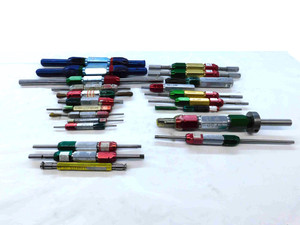 20pcs LOT OF ASSORTED PIN PLUG GAGES GO NO GO HANDLES INSPECTION CHECK MACHINIST - JG0816LVR