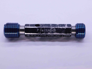 1 1/4 7 UNC 2B THREAD PLUG GAGE 1.25 1.250 GO NO GO P.D.'S = 1.1572 & 1.1668 - DW38824LVR