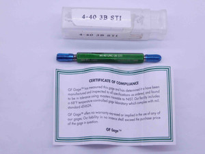 4 40 UNC 3B STI HELICOIL THREAD PLUG GAGE #4 .112 GO NO GO PD'S = .1283 & .1299 - BL3815BU