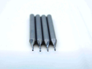4pcs DESIGN-RITE XL 1/32 O.D. 1/8 LOC CARBIDE END MILL 1/8 SHANK 2 FL D6421030 - JG1016CG5