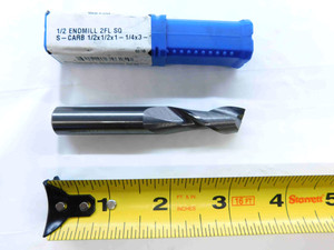 SGS 1/2 O.D. 1 1/4 LOC 3 1/4 OAL CARBIDE END MILL 1/2 SHANK 2 FLUTE 34625 .5 USA - JG1053CG5