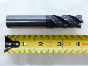 NEW SGS 3/4 O.D. 1.65 LOC 4" OAL CARBIDE END MILL 3/4 SHANK 4 FLUTE 36442 .75 - JG1091CG5