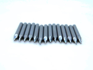 NEW 14pcs NTM 0.024 O.D. 0.195 LOC CARBIDE END MILL 1/8 SHANK 2 FL 18 DEG TAPER - JG1097CG5