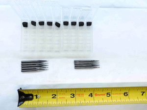 NEW 9pcs NTM 0.115 O.D. CARBIDE END MILL 1/8 SHANK 2 FL 776275 .115 12 DEG TAPER - JG1098CG5