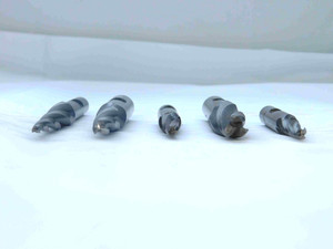5pc LOT 5 DEGREE TAPERED HSS END MILLS UP TO 5/8 O.D. 1/2 SHANK 3 FLUTE .625 - JG1242CE4