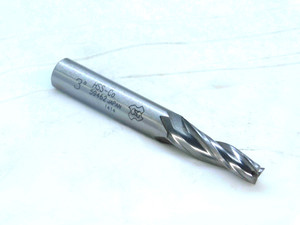 OSG 1/4 - 3/8 O.D. 1 1/8 LOC 3 DEG TAPERED HSS END MILL 3/8 SHANK 3 FLUTE 59162 - JG1251CE4
