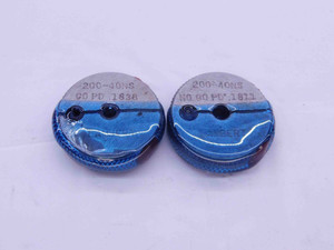 .200 40 NS THREAD RING GAGES .2 .20 .2000 GO NO GO P.D.'S = .1838 & .1811 CHECK - DW39008LVR