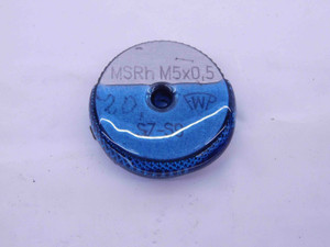 M5 X .5 SOLID THREAD RING GAGE 5 0.5 6h ? METRIC INSPECTION CHECK GO ONLY - DW39010LVR