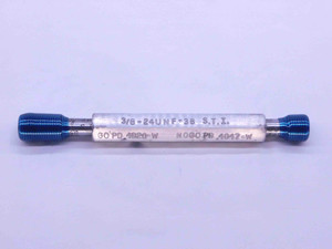 3/8 24 UNF 3B STI HELICOIL THREAD PLUG GAGE .375 GO NO GO P.D.'S = .4020 & .4047 - JF2584MURL