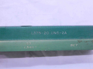 1 3/8 20 UNS 2A SET THREAD PLUG GAGE 1.375 1.3750 GO ONLY P.D. = 1.3411 CHECK - DW39177SLW