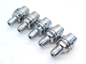 5pc LOT OF HSK63A 12mm ID HYDRAULIC CHUCK TOOL HOLDER SCHUNK GUHRING 3 3/8 PROJ. - NS4802LVR