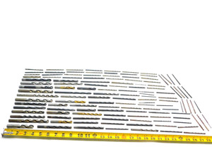 125pc LOT HSS TWIST DRILL BITS MOSTLY JOBBER LENGTH APPROX SIZE RANGE 1/16 - 1/2 - NS4808DH5