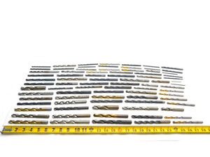 70pcs LOT HSS TWIST DRILL BITS MOSTLY JOBBER LENGTH APPROX SIZE RANGE 1/8 - 1/2" - NS4816DH5