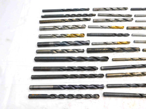 49pcs LOT HSS TWIST DRILL BITS MOSTLY JOBBER LENGTH APPROX SIZE RANGE 1/4 - 1/2" - NS4817DH5
