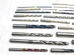 49pcs LOT HSS TWIST DRILL BITS MOSTLY JOBBER LENGTH APPROX SIZE RANGE 1/8 - 3/4" - NS4823CE4