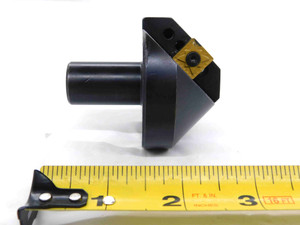 1" DIA. 90 DEGREE CHAMFER INDEXABLE END MILL 3/4 SHANK SINGLE FL SNMG432 INSERTS - JG2134CE4