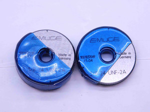 3/8 24 UNF 2A SOLID THREAD RING GAGES .375 .3750 GO NO GO P.D.'S = .3468 & .3430 - DW39791AG6