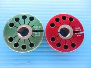 9/16 32 NS 2 THREAD RING GAGES .5625 GO NO GO PD'S = .5422 & .5382 INSPECTION - TT0215CCRL