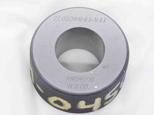 27.000 CLASS XX MASTER PLAIN BORE RING GAGE ONSIZE 27 mm 1.0630 27.00 CHECK - JJ0090CZ5