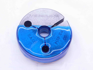 7/16 24 UNJS 3A THREAD RING GAGE .4375 GO ONLY P.D. = .4104 INSPECTION CHECK - DW40145DH5