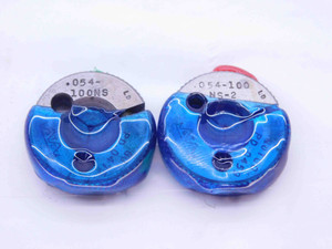 .054 100 NS 2 THREAD RING GAGES .0540 GO NO GO P.D.'S = .0475 & .0459 CHECK - DW40159OB6