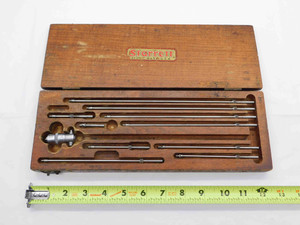 STARRETT No.124-B SOLID ROD INSIDE MICROMETER SET 2 - 12" RANGE USA MADE MIC - BR12134AS6