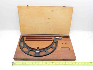 STARRETT No.436 10" TO 11" OUTSIDE MECHANICAL MICROMETER WITH 10" STANDARD MIC