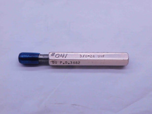 3/8 24 UNF SPECIAL THREAD PLUG GAGE .375 GO ONLY P.D. = .3482 2B 3B INSPECTION - DW40277OB6