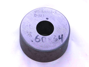 .60764 CLASS X MASTER PLAIN BORE RING GAGE .6094 -.0018 OVERSIZE 39/64 15.434 mm - JJ0249DH5
