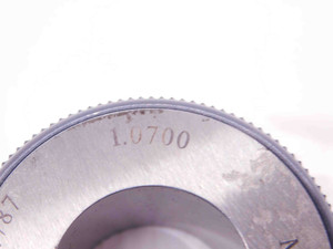 1.0700 CL X MASTER PLAIN BORE RING GAGE 1.0625 +.0075 1 1/16 27 mm 1.070 - NS5496AU6