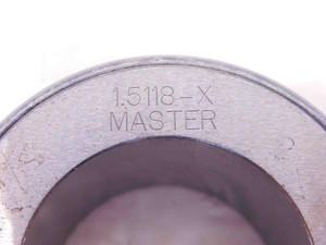 1.5118 CL X MASTER PLAIN BORE RING GAGE 1.5156 -.0038 OVERSIZE 1 33/64 38.400 mm - NS5565AU6