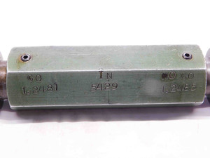 1.2481 & 1.2485 PIN PLUG GAGE GO NO GO 1.2500 -.0015 UNDERSIZE 1 1/4 31.712 mm - NS5583AR6