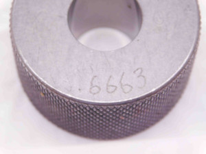 .6663 CLASS X MASTER PLAIN BORE RING GAGE .6563 +.0100 OVERSIZE 21/32 17 mm - NS5776AU6