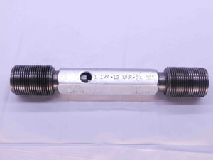 1 1/4 12 UNF 2A SET THREAD PLUG GAGE 1.25 GO NO GO P.D.'S = 1.1941 & 1.1879 - DW40397AQ6