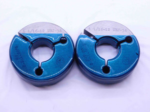 1 1/16 12 UNJ 3A THREAD RING GAGES 1.0625 GO NO GO P.D.'S = 1.0084 & 1.0042 - DW40423AR6