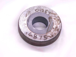 .6875 CARBIDE MASTER PLAIN BORE RING GAGE ONSIZE 11/16 17.463 mm SETTING CHECK - JJ0663AS6