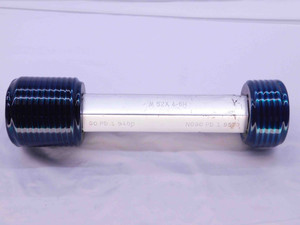 M52 X 4 6H METRIC THREAD PLUG GAGE 52 4.0 GO NO GO P.D.'S = 1.9450 & 1.9573 - DW40484SLW