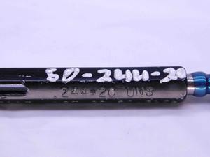 .244 20 UNS LONG GO THREAD PLUG GAGE .2440 GO NO GO P.D.'S = .2117 & .2151 - DW40497SLW