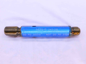 9/16 11 UNS 2B THREAD PLUG GAGE .5625 GO NO GO P.D.'S = .5035 & .5108 CHECK - DW40538SLW