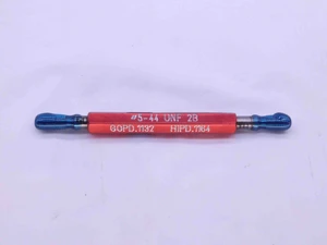 5 44 UNF 2B +.003 THREAD PLUG GAGE #5 .125 .1250 GO NO GO P.D.'S = .1132 & .1164 - DW40607SLW