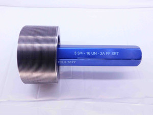 3 3/4 16 UN 2A SET THREAD PLUG GAGE 3.75 3.750 GO ONLY P.D. = 3.7077 FULL FORM - DW40680AQ6