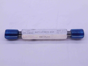5/8 20 MOD BSF SET THREAD PLUG GAGE .625 GO NO GO P.D.'S = .5930 & .5901 55 DEG - DW40718DH5