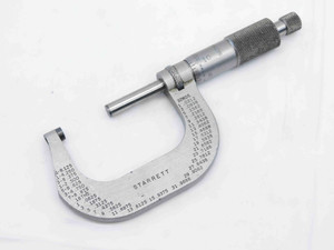 STARRETT NO.1212 OUTSIDE MICROMETER 1 - 2" RANGE STAINLESS 1.0 2.0 MIC - JG4067CZ5